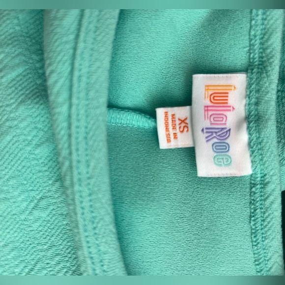 LulaRoe Women High Low Dress Size XS Mint Short Sleeve Dress - Picture 3 of 11